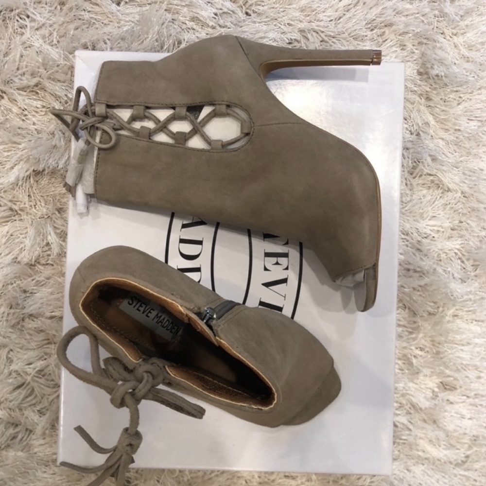 Steve madden open toe booties